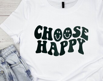 Elija Happy Tee l Motivacional l Happy Tee l Teacher Tee l Teacher Gift l Teacher Appreciation l Happiness l Motivate l Shirt l Smiley Tee