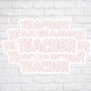 Teacher Star Sticker l Blush Sticker l Proud l Teacher Stickers l Teacher Appreciation l Waterproof l Boho Stickers l Colorful Stickers