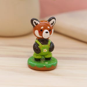 Handgemachte Roter Panda Schreibtisch Buddy Figur | Polymer Clay | Sammlerstück | VORBESTELLUNG