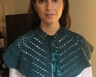 Capa verde azulado intenso, única y hecha a mano