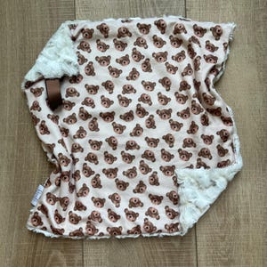 Bear Baby Blanket; Bear Lovey; Bear Nursery; Brown Bear Blanket, Baby Bear Blankey; Brown Bear Lovey; Custom Baby Blanket; Gender Neutral