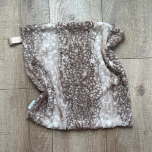 Fawn Print Lovey; Minky Lovey; Faux Fur Lovey; Deer Lovey; Lovey for Baby; Girl Lovey; Boy Lovey; Newborn Gift; Boho Nursery; Animal Nursery