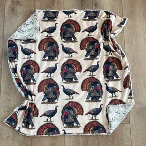 Turkey Hunting Blanket; Turkey Blanket; Hunting Baby Gift; Hunting Nursery; Bird Hunting; Boy Hunting Gift; Turkey Season; Wild Game Hunting