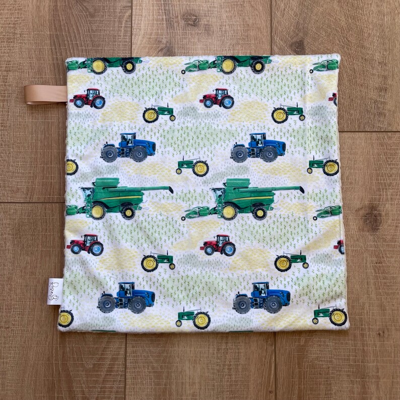 Farm Tractors Lovey Minky Baby Lovey Farm Theme Gift Baby Shower Gift
