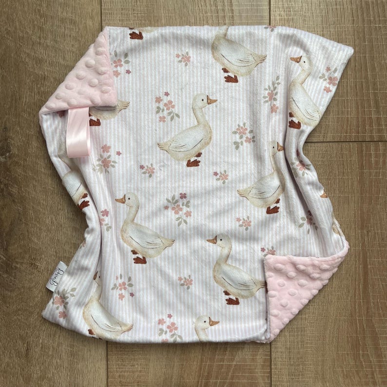 Vintage Geese Baby Blanket: Ultra Soft Minky Blanket; Vintage Goose image 8