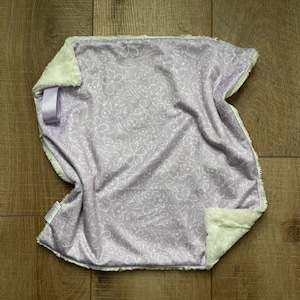 Light Purple Floral Minky Baby Blanket; Minky Baby Lovey; Boho Nursery; Baby Girl Blanket; Baby Shower Gift; Personalized Baby Gift; Purple