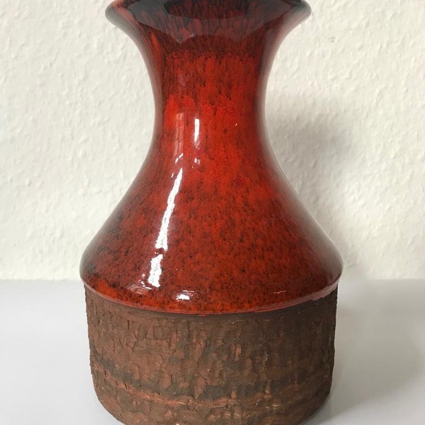 Vintage, Mid-Century, West German Pottery, retro danish Design Keramik Vase Blumenvase