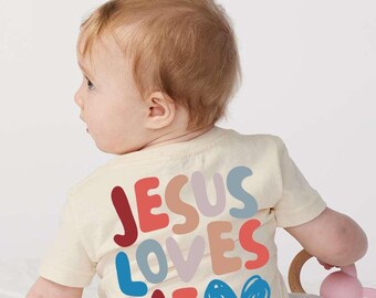 Jesus Loves Me Easter Shirt: Christian Toddler Girl Tee