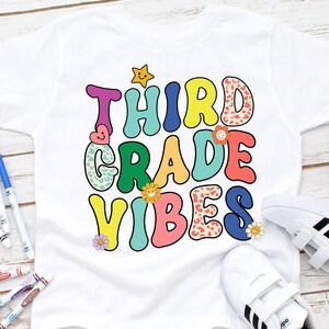 Third Grade Vibe Shirt/4th Grade boy&#39;s back to school/3rd Grade Vibe Kids shirt/Second  grade Vibe shirt/Back to School/Retro Back To School