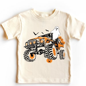 Halloween Ghost Monster Truck Shirt: Spooky Kids Tee