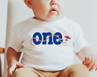 First Birthday Airplane Shirt: One Year Flew By
