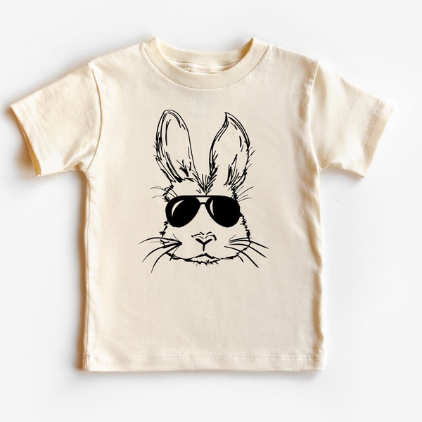 Boy's Cool Bunny  Easter Shirt/Bunny Toddler Boy Shirt/Easter Bunny Shirt/Kid's Easter Shirt/Retro boy Shirt/Easter Outfit/Bunny Face Shirt