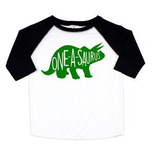 Dinosaur Birthday shirt Boys 1st Birthday shirt First Birthday Dinosaur Shirt ONE-A-SAURUS Birthday Boy Raglan Shirt Popular Dinosaur First