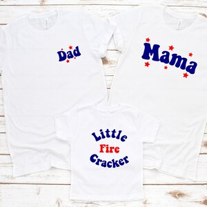Independence Day Shirt/ Custom Family Shirts/Red White Blue Shirt/Little Firecracker  shirt/Fourth of July Shirt/Family Patriotic shirts