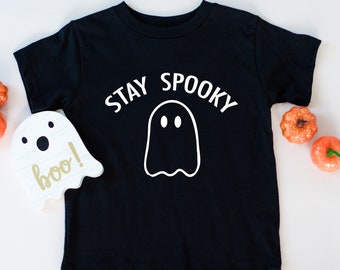 Halloween Spooky Kid Shirt/ Shirt toddler Boy Halloween  Shirts  Toddler Halloween Clothing Trick or treat   Shirts Stay Spooky Shirt