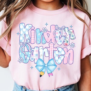 Preppy Kindergarten Shirt, Preppy  First Day Of School Shirt,Back to School Kindergarten Shirts, Kindergarten Shirt,Preppy School girl Shirt