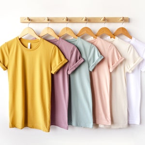 Bella Canvas Plain T-Shirt: Unisex Soft Cotton DIY Blank