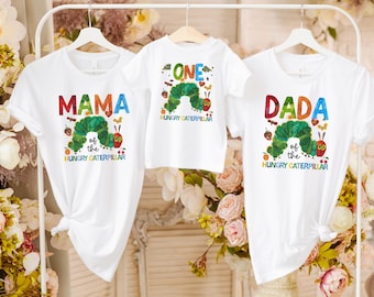 Hungry Caterpillar First Birthday Shirt, Caterpillar Family Shirt, First Birthday Shirt, Birthday Family Shirt,One Year Old Birthday Gifts