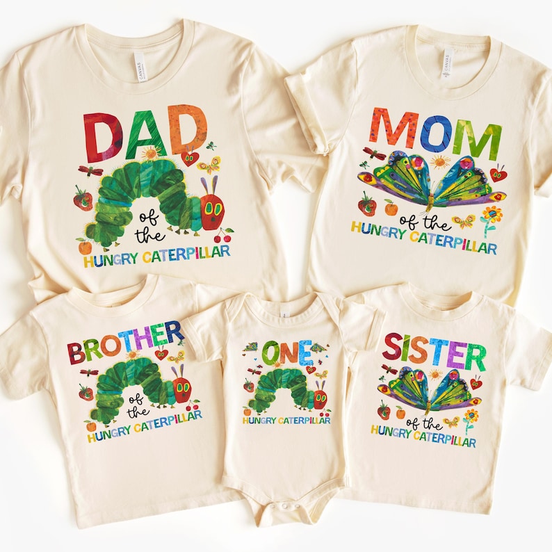 Personalized Hungry Caterpillar First Birthday Shirts image 3
