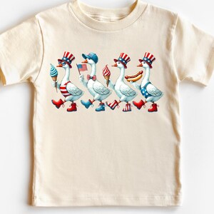 Goose Independence DayToddler Shirt,4Th Of July Kids Tee,American Kids Goose Shirt  with flag,Fourth Of July Shirt Kids Popular Goose Shirt,