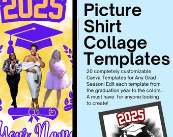 Graduate Picture Collage Shirt Template