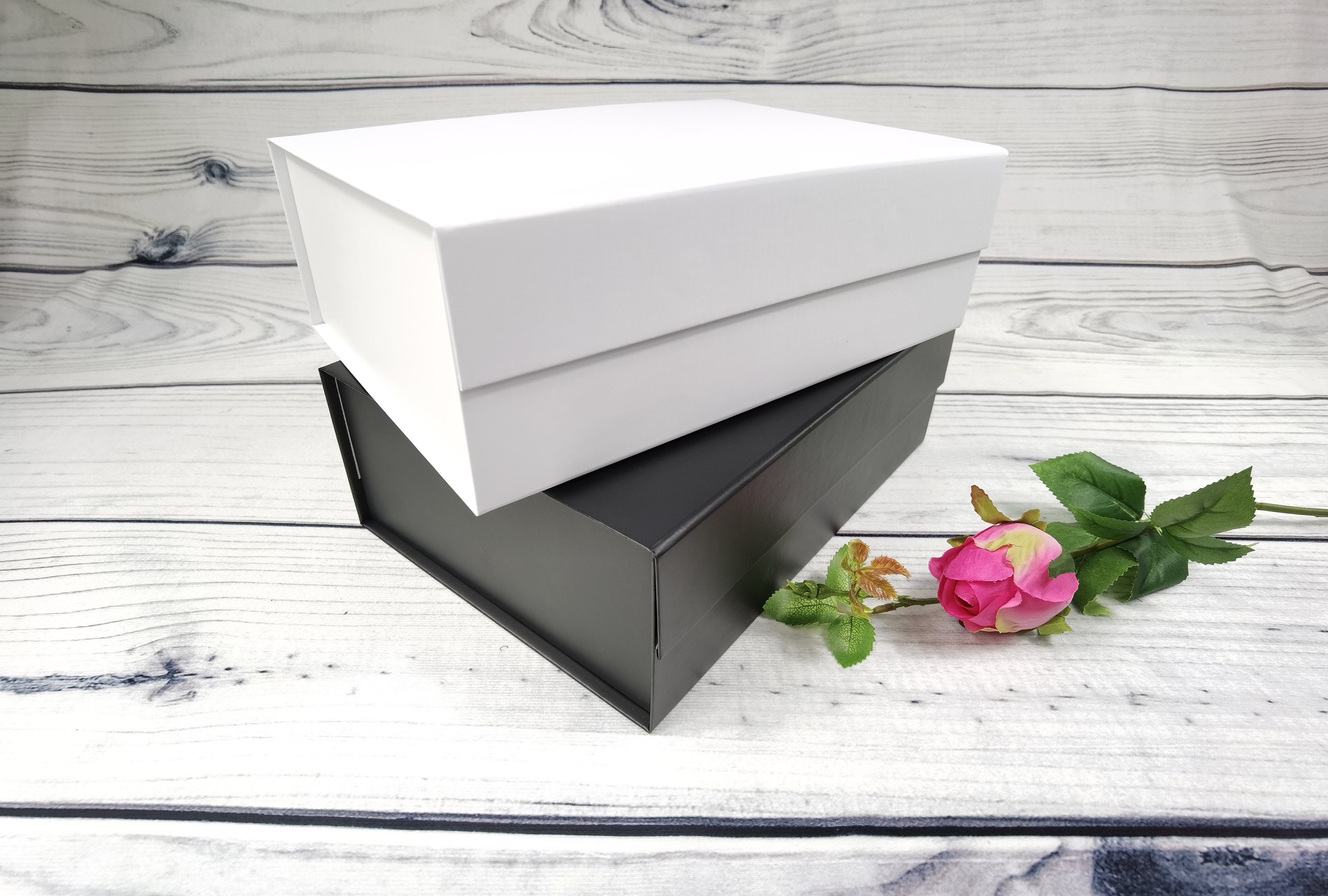 White Gift Box With Lid Large Medium Small White Etsy