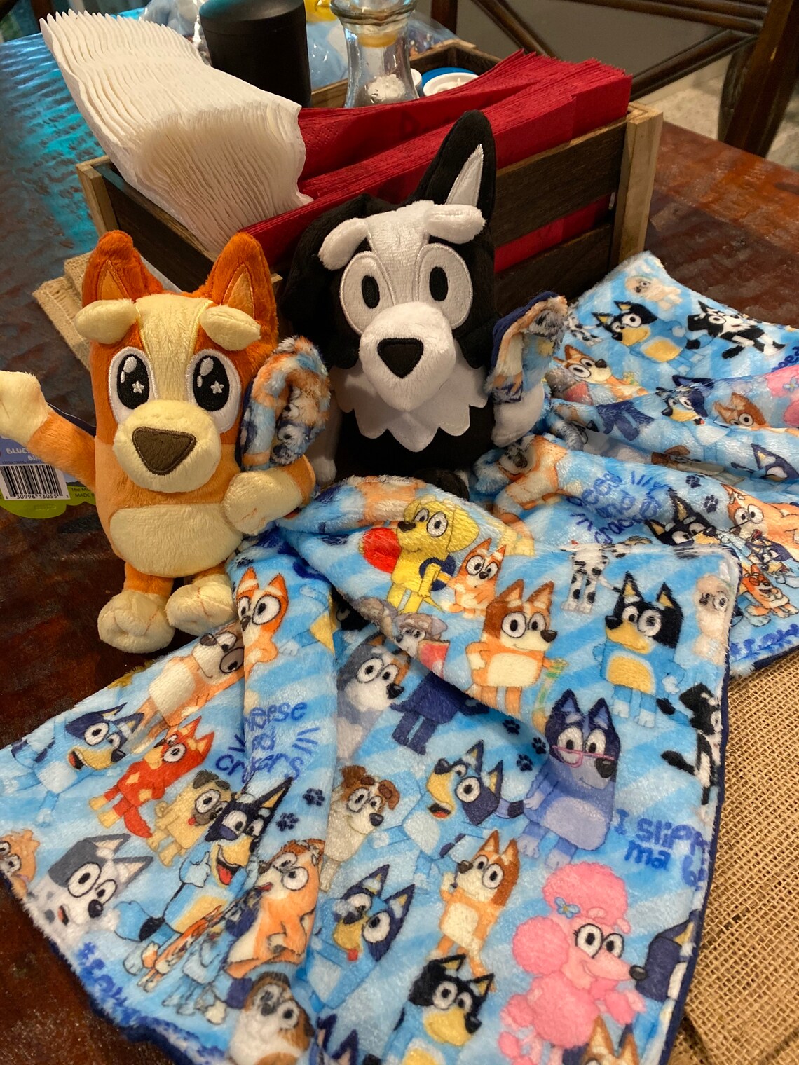 Blankets for plush lovies Bluey Bingo and pals Etsy