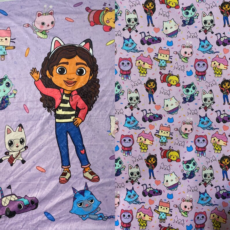 Gabbys Dollhouse Blankets or Toddler Bedding Etsy Ireland