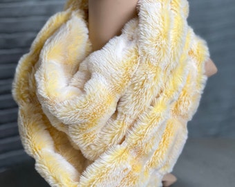 Yellow Frosted Koala Infinity Scarf