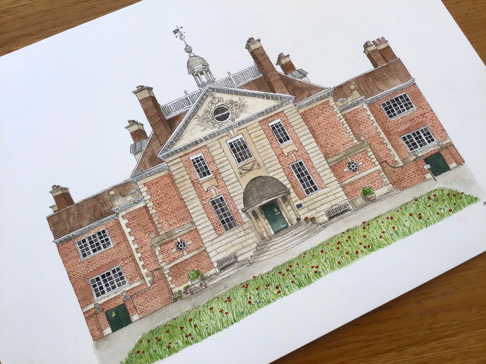 LMH Oxford University Fine Art Watercolour Print Lady Etsy