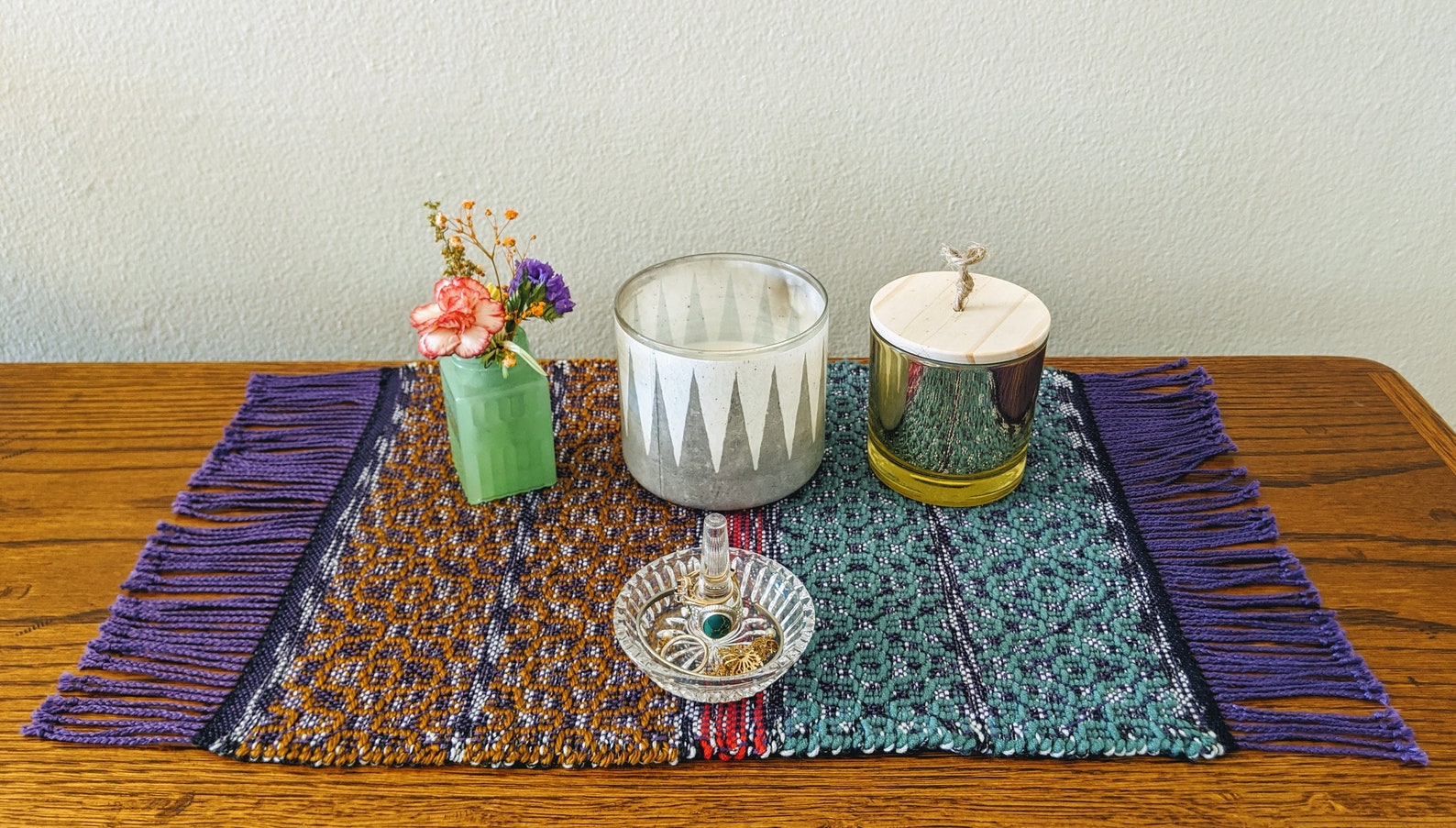 Table Runner Handwoven Table Topper Coffee Table Runner Etsy