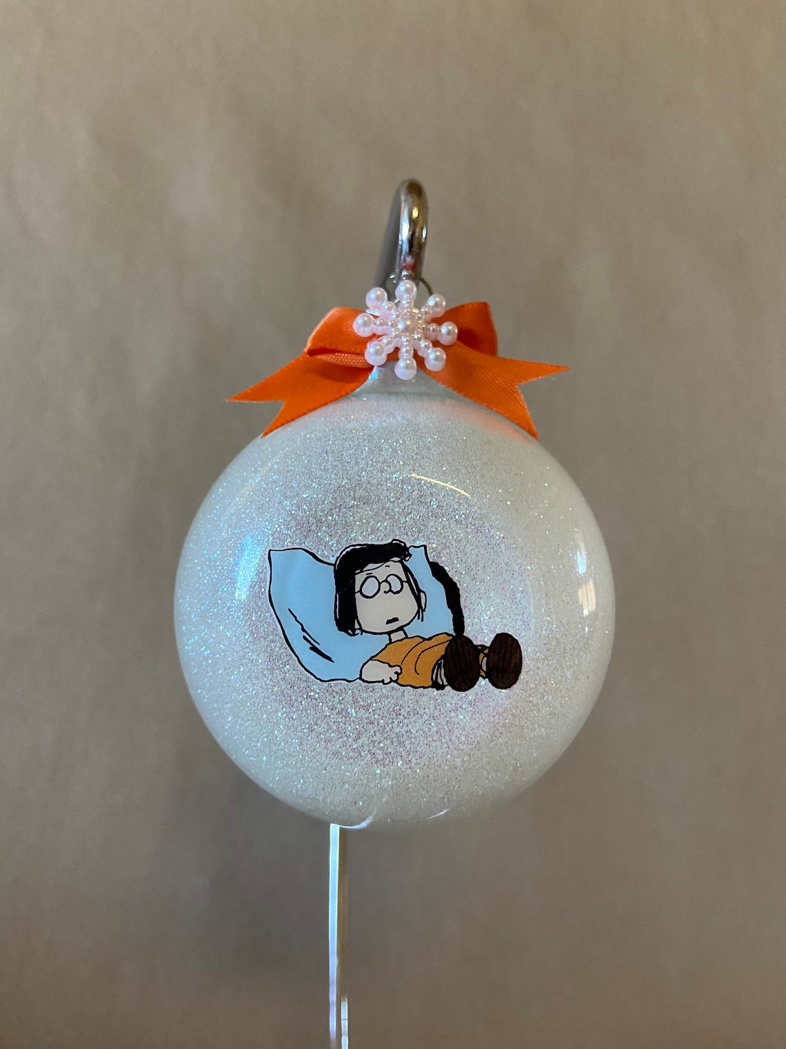Handmade Peanuts marcie 3 Glass Ball Shaped Christmas Etsy