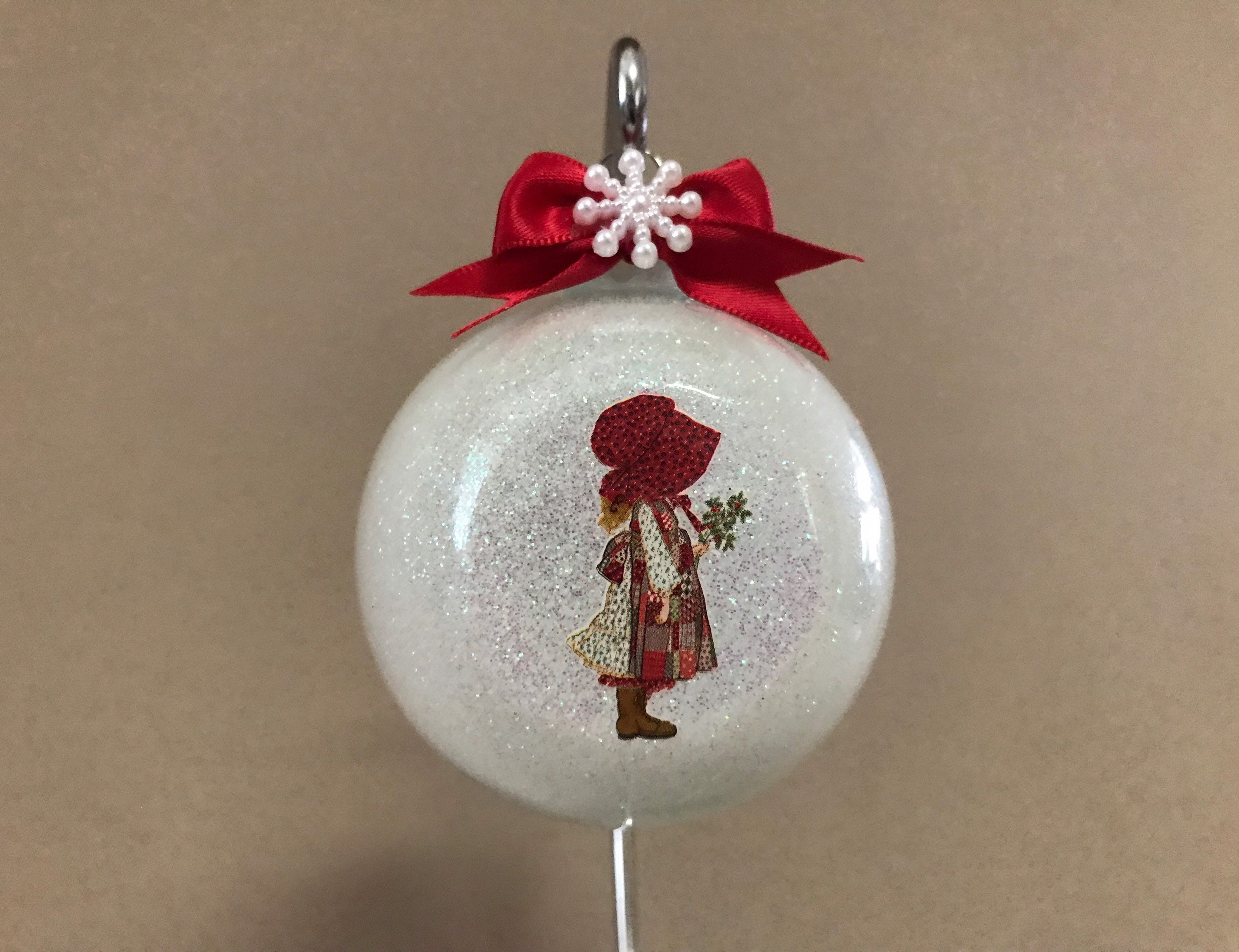 Handmade Holly Hobbie 3 Glass Ball Shaped Christmas Ornament Etsy UK