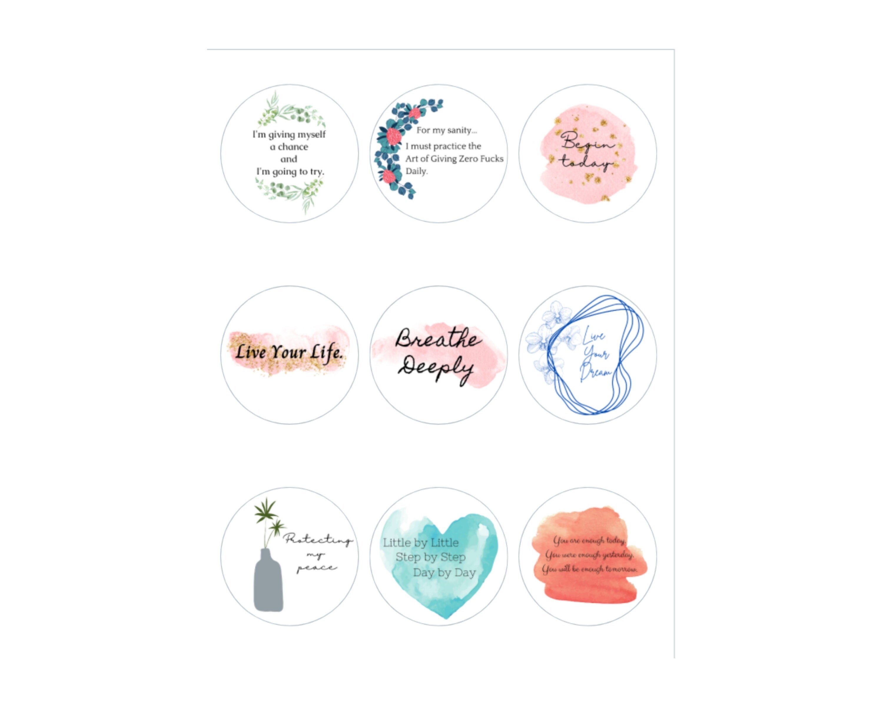 Self-Care Sticker Printable Planner Stickers Motivation | Etsy