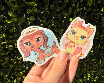 LPS Popular Savannah, Brooke, Sage weatherproof holographic stickers