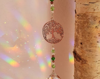 Suncatcher Crystal “Wisdom” | suncatcher | Crystal ball | Window decoration | Home Decor | Gift | Rainbow | Tree of life