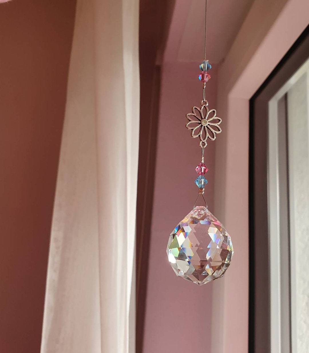 Kristall-Sonnenfänger Katzen-Design – 4 Verschiedene Farben Mit Prismen & Edelsteinen – Hübsche Fensterdekoration Für Regenbogenlichter Im Zimmer