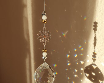 Sun catcher crystal "Daisy" gold & silver | suncatcher | Crystal ball | Window decoration | Feng Shui | Home Decor | Gift