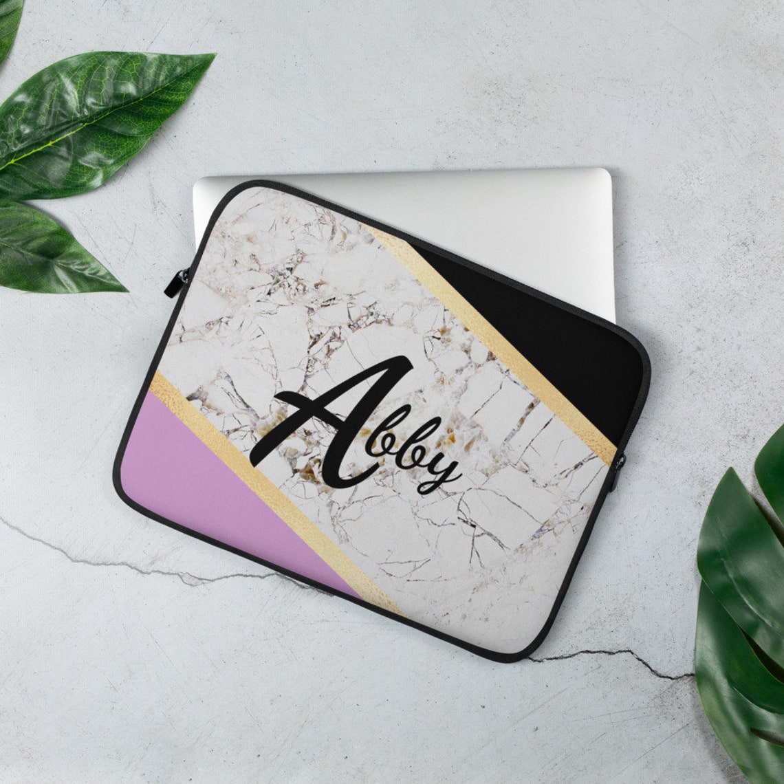 Personalized Laptop Sleeve Custom Name Laptop Sleeve Etsy