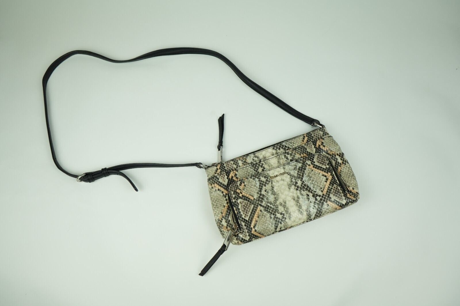 Calvin Klein Lily Saffiano Leather Top Zip Crossbody Stylish and