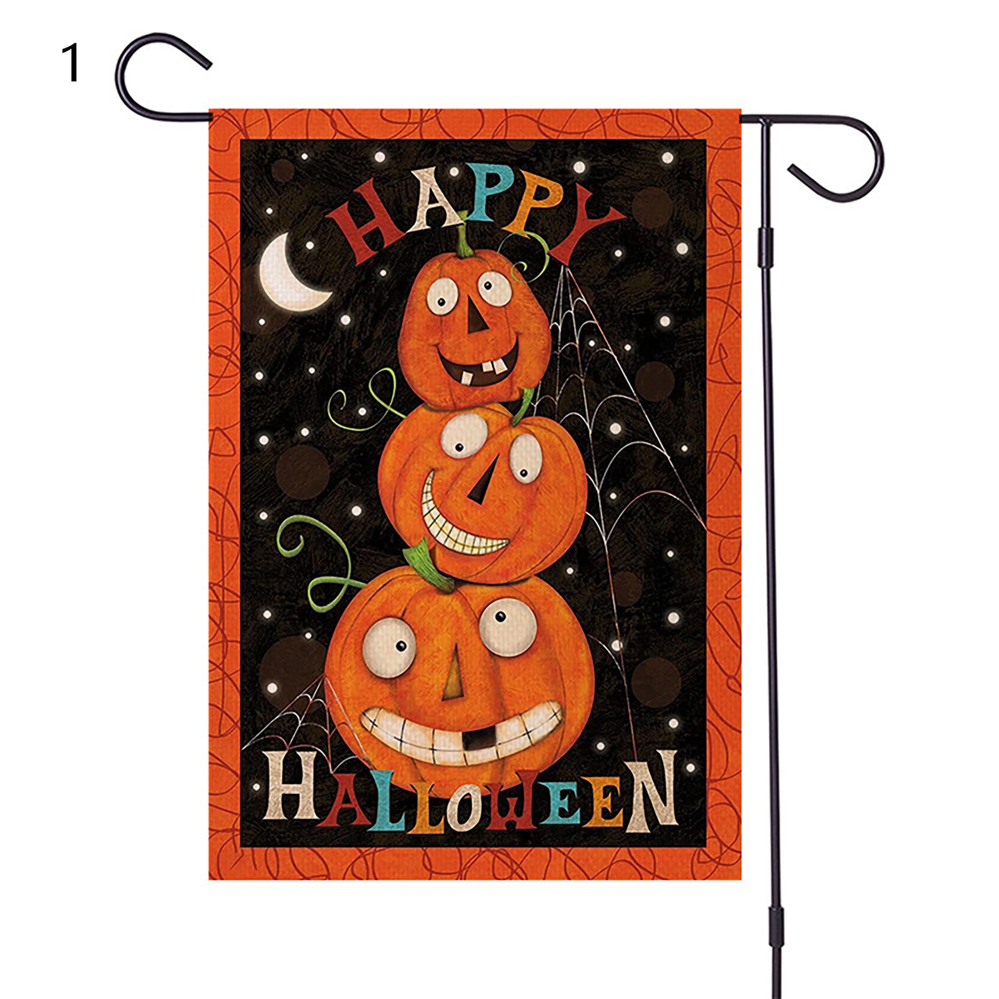 12.5 X 18.5 Happy Halloween Banner Pumpkin Outdoor Decoration | Etsy