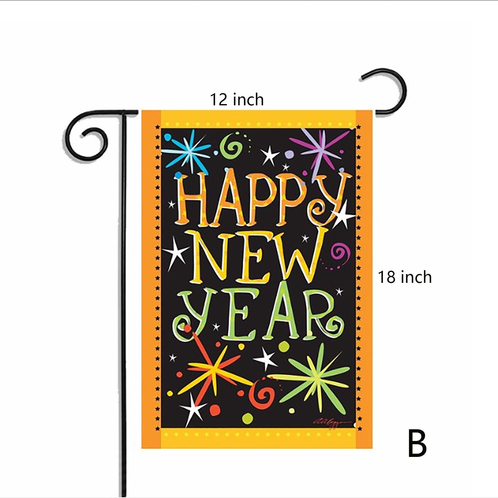 Year personalized happy garden flag giftsforyounow Happy New Year Garden Flag 12 X 18 Inch Double | Etsy
