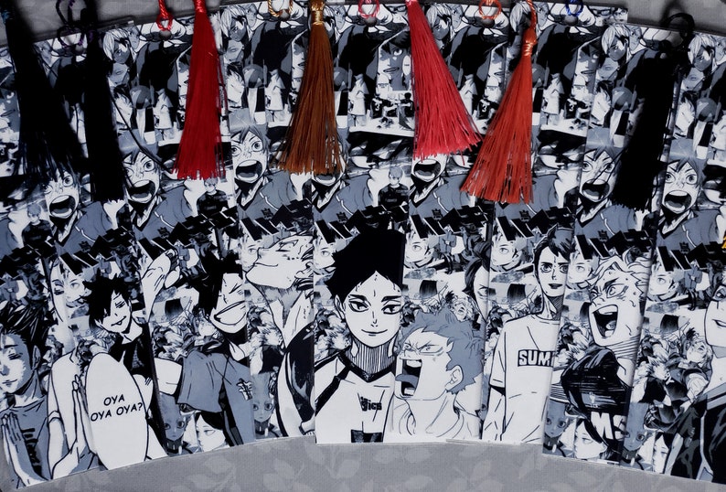 haikyuu handmade bookmark choose your favorite character etsy