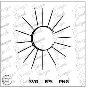 Sol Svg, Sol Png, Sol Eps , Sol Silueta Svg, Sol Clipart, Sol Cricut, Sol Vector, Sol Cortado Archivo, Impresión Digital, Descarga Instantánea