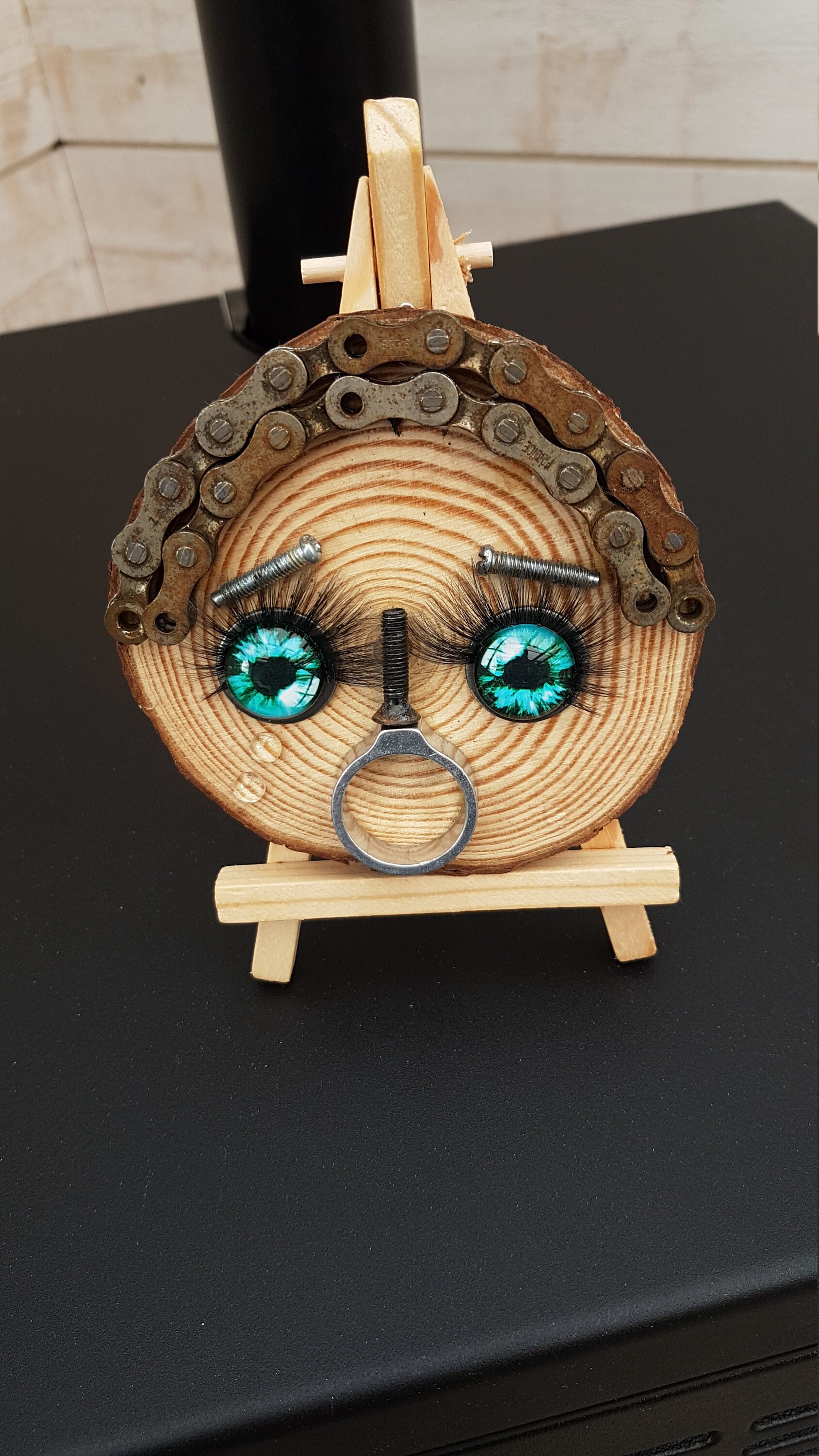 Petit Masque Bois et Métal