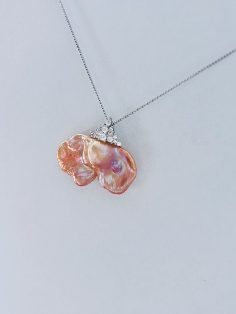 Freshwater Baroque Pearl Elephant Pendant Necklace Natural Shape High ...