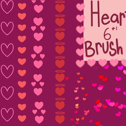 Procreate Heart Stamps Procreate Doodle Stamps Digital Brush Etsy