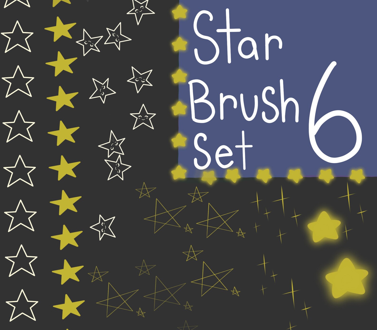 Procreate Star Brushes / Stamps 6 Brushes Etsy