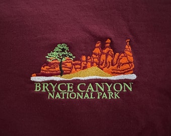Bryce Canyon geborduurde ronde hals | Utah-sweater | Wandelshirt | Retro-sweatshirt