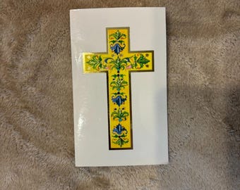 Katolsk korsnyckelring för förarbönekort Maryknoll religiös bilnyckelring GIF